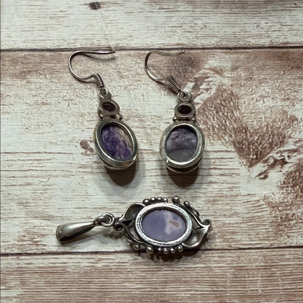 Elegant Purple Stone Jewelry Set